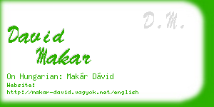 david makar business card